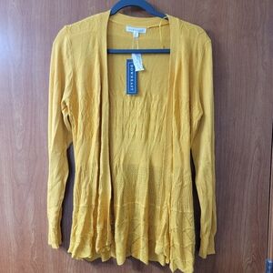 DownEast Mustard Yellow Cardigan